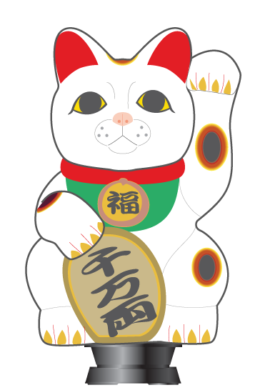2d平面エアー看板 招き猫 店舗用看板に招き猫デザインのエアー看板 アドサイン 2d平面エアー看板 招き猫 店舗用看板に招き猫デザインのエアー看板 アドサイン