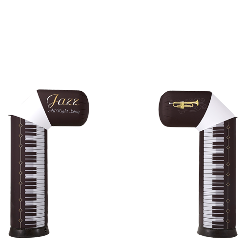 お好きな幅に合わせて使用可能【分離式エアーアーチ(円型)】-アドサイン