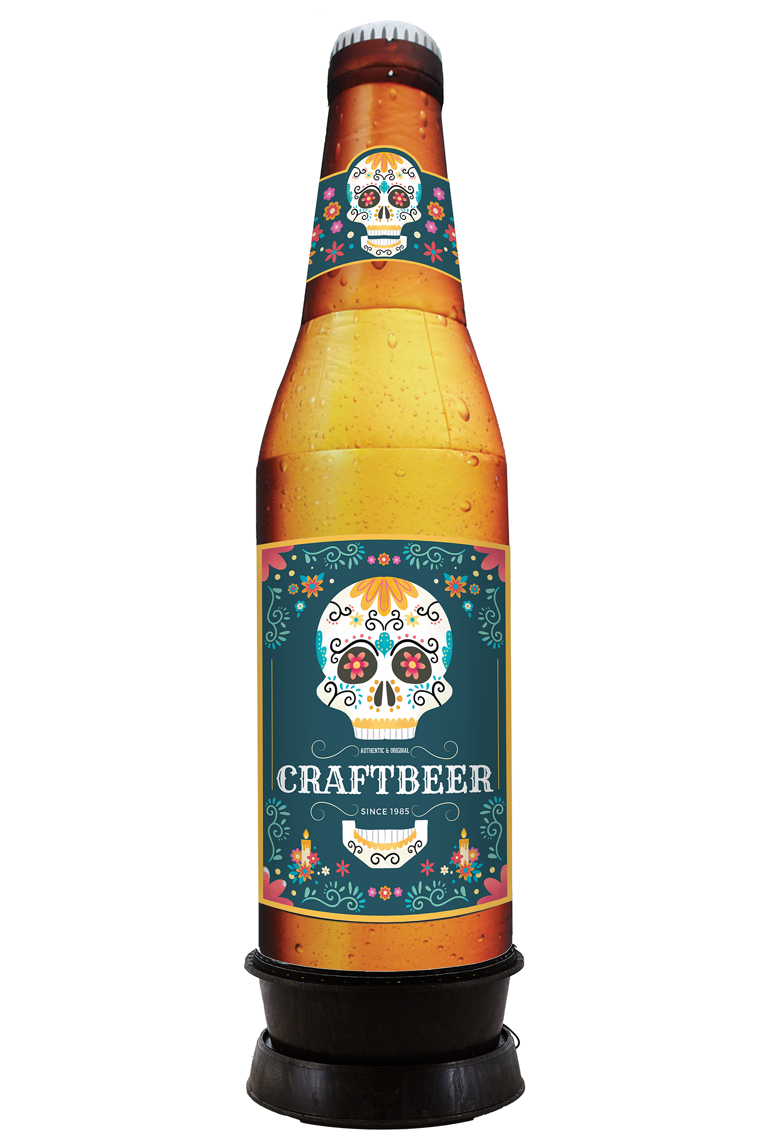 瓶ビール型エアー看板】お酒やジュースのボトル形状をそのまま立体看板に